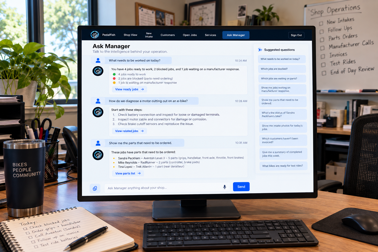 Manager AI screen